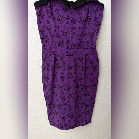 Switchblade Stiletto Pentagram Purple Wiggle Dress - - Picture 4 of 12